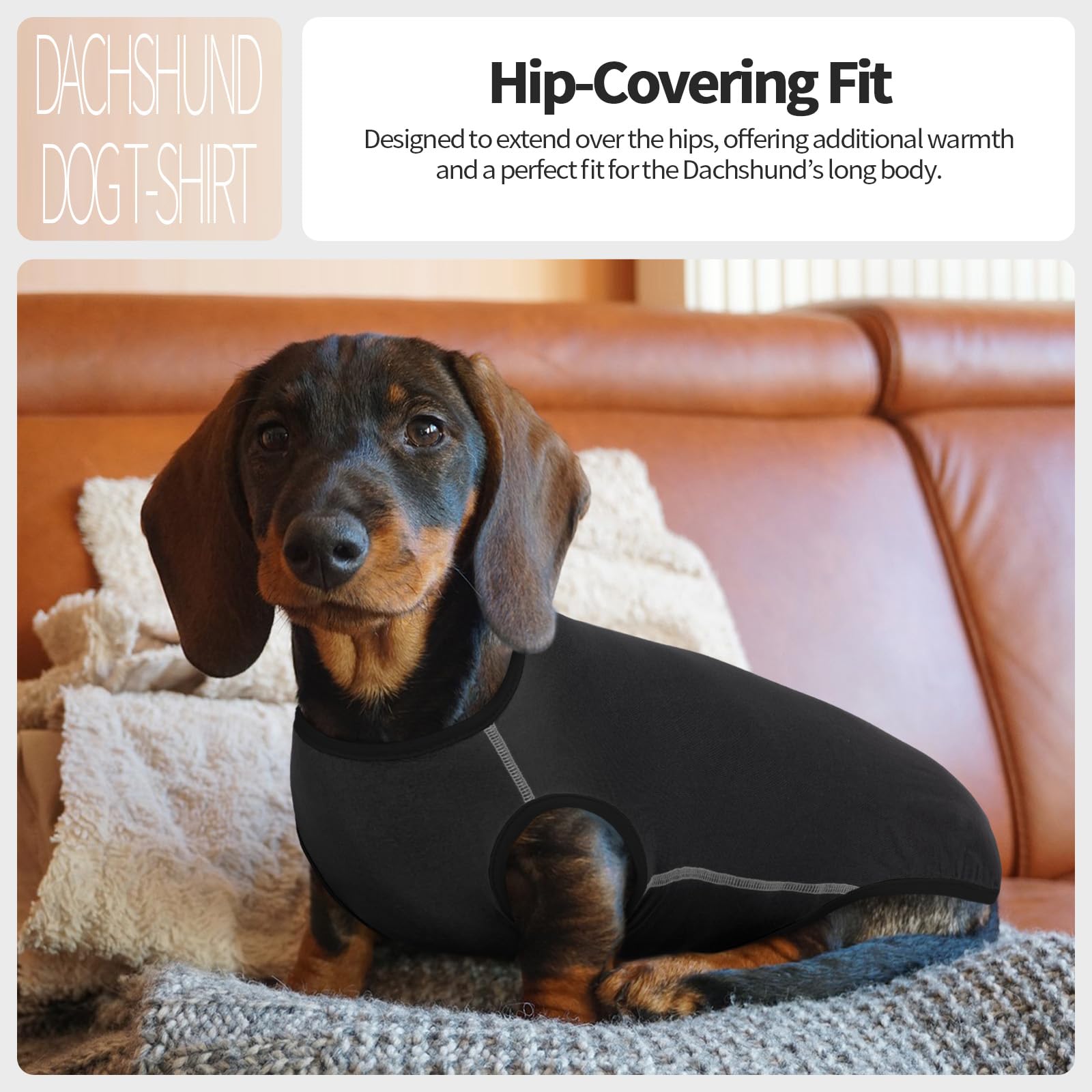 Maglione Per Cane Bassotto, Maglietta Per Cani Confortevole per Interno o Esterno - Grigio, XS
