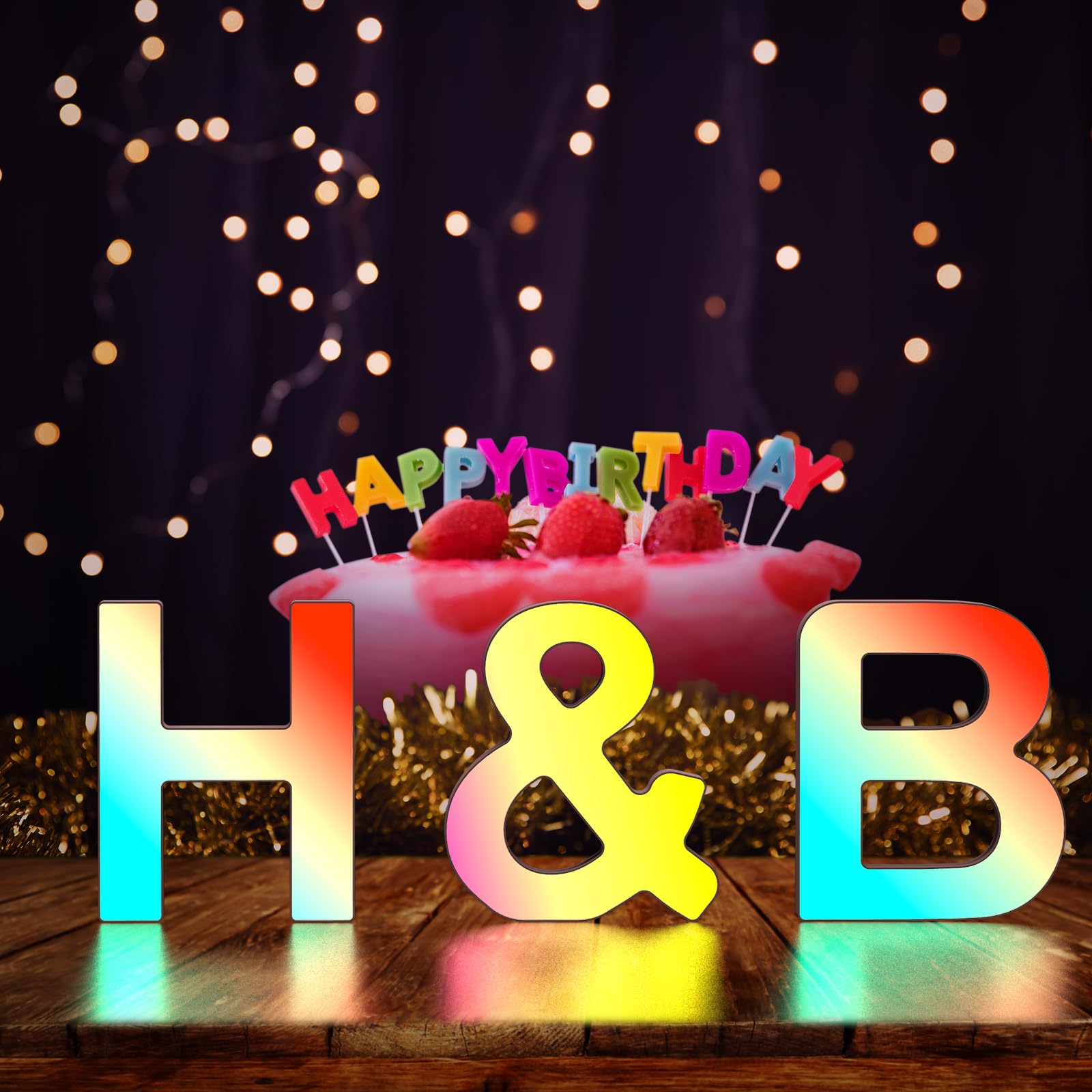 Lettere Luminoso con USB, APP Controllo Luci LED di Lettera Alfabeto, Figura a Cuore con Luce Colorate RGB per Decorazione e Atmosfera, Luci Notturne Scrivania, Compleanni, Matrimoni, Vetrine - A