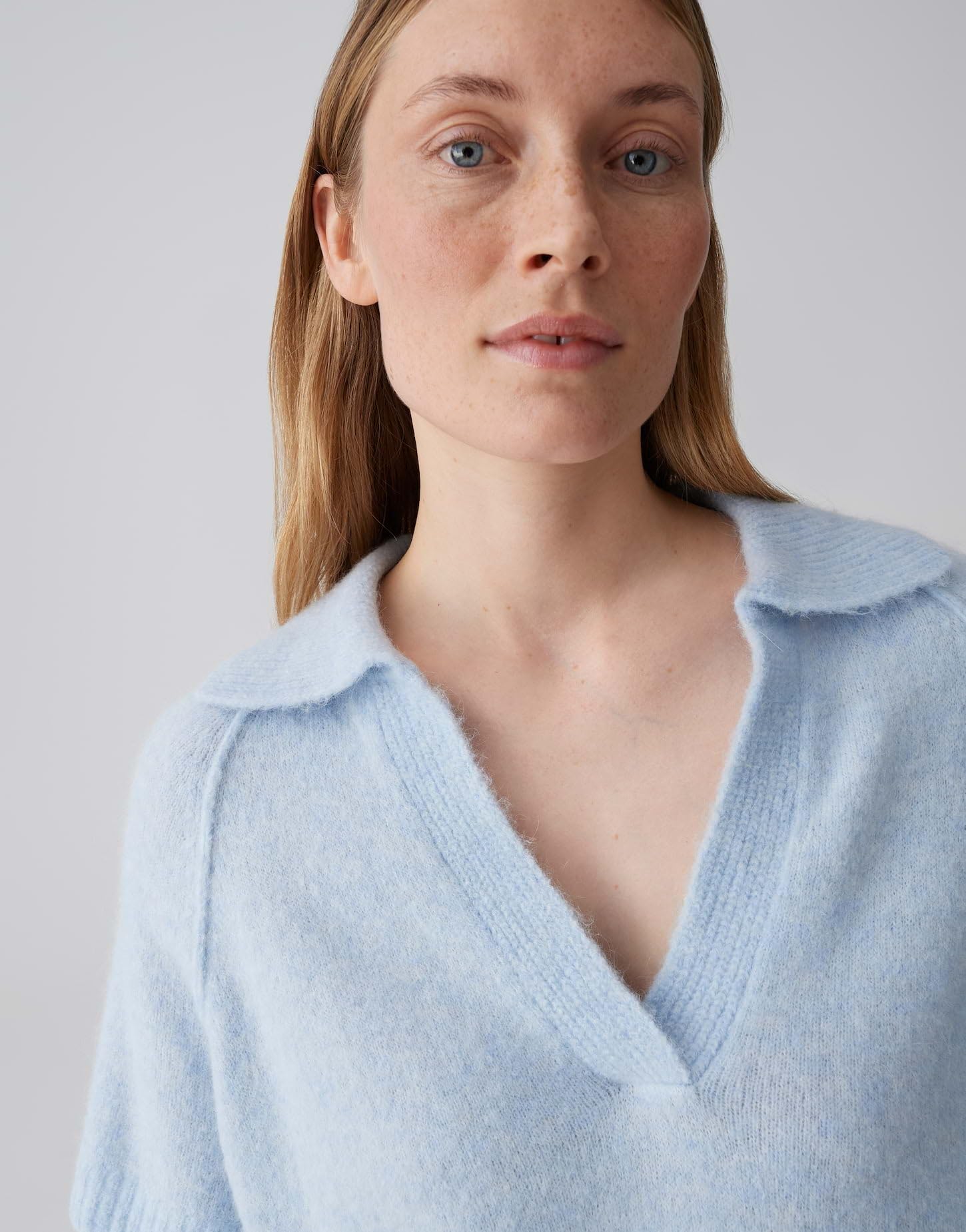 OPUS Damen Pullover | Weiches Strickshirt im Polo Stil Loose Fit