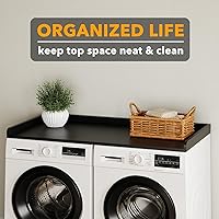 Vista 5 de SpaceAid Encimera para Lavadora y Secadora, Estante Superior de Madera para Lavandería con Borde, 54" de Ancho x 27.5" de Profundidad, Cubierta