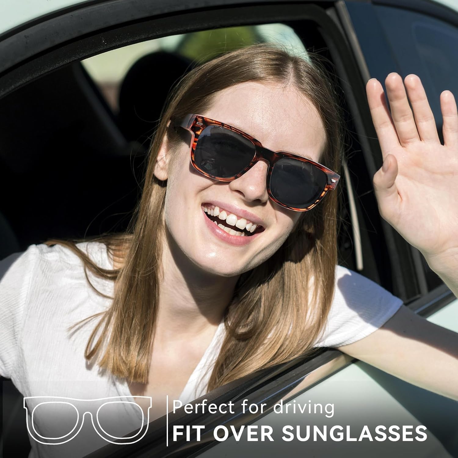 IGnaef Polarized Fit Over Sunglasses to Wear Over Glasses Lightweight TR90 Frame IF1010