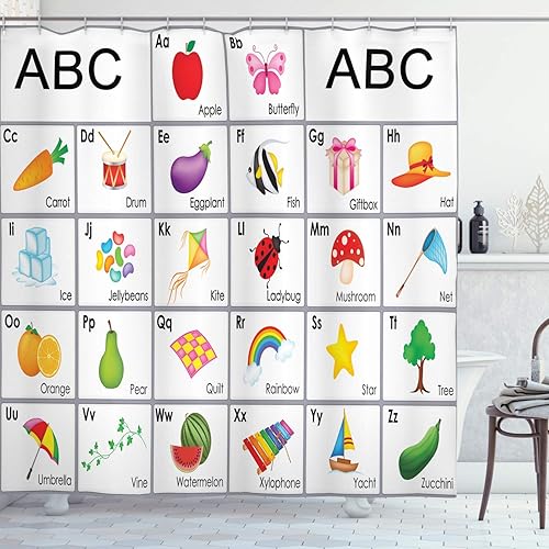 Miniatura 12 de Ambesonne Cortina de ducha abstracta, placa indusrial, ilustración de fachada, elemento de construcción resistente, moderno, juego de decoración de