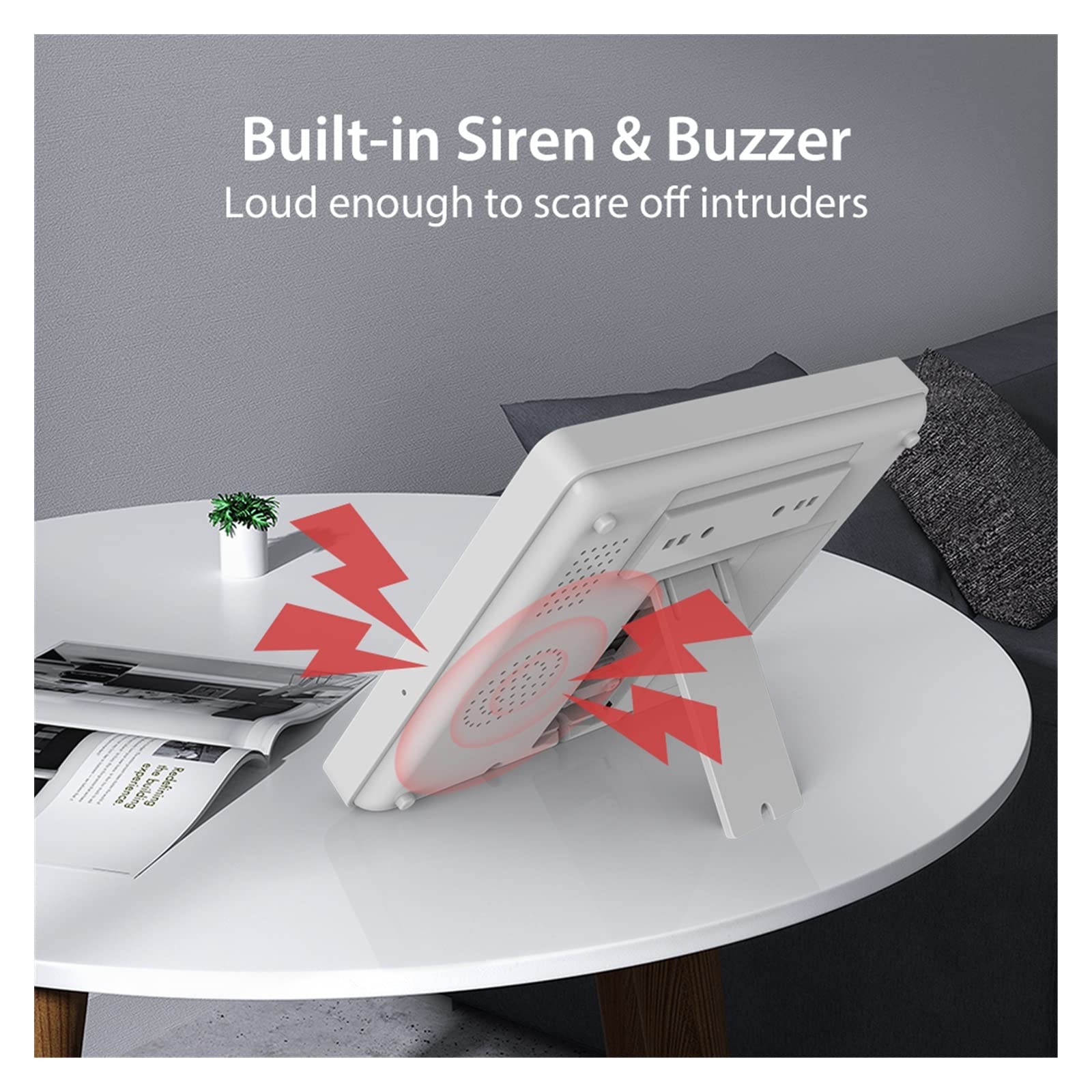 Sistema di Allarme di Sicurezza Domestica, Tuya Smart Home Kit antifurto di Protezione della Sicurezza Wireless Touch Screen IPS da 4,3 Pollici Integrato 10 Lingue(Set-A Alarm Panel)