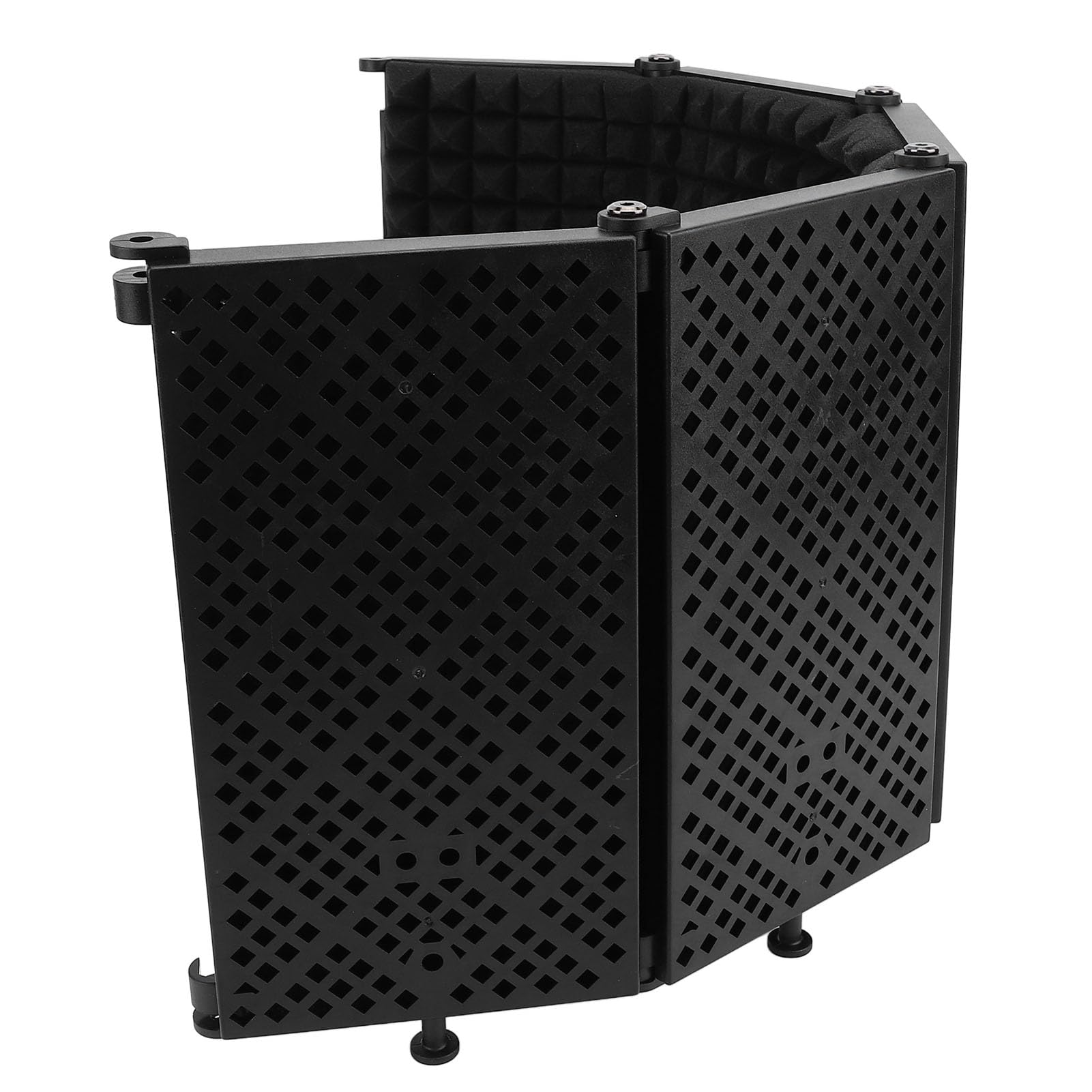 Jeffergarden Aislamiento de Micrófono Estudio de Reducción de Sonido con Filtro Pop Montaje de Choque Soporte de Trípode Plegable Diseño Ajustable para Grabar Podcasts Cantar