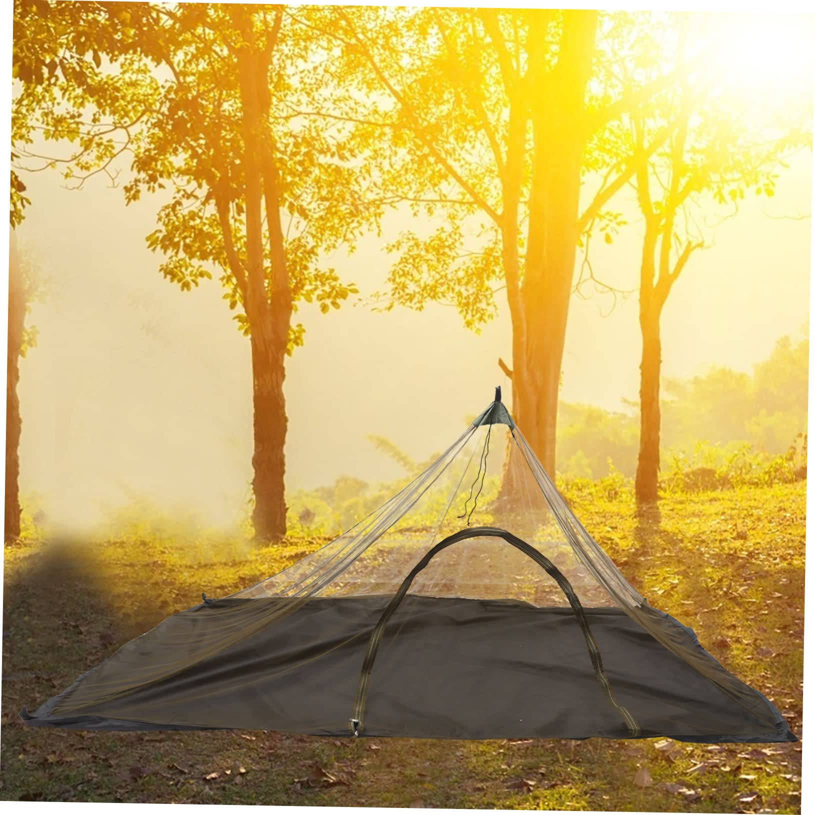 Luxshiny Tenda Zanzariera Portatile Singola Porta a Cerniera Verde