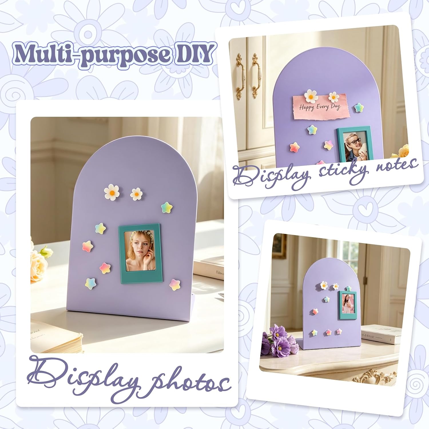 Magnetic Photo Frame for 3 Inch Photos - Compact Desktop Photo Display - Easy Installation - Suitable for Home, Office, Bedroom Decoration - No Pen Holder Design