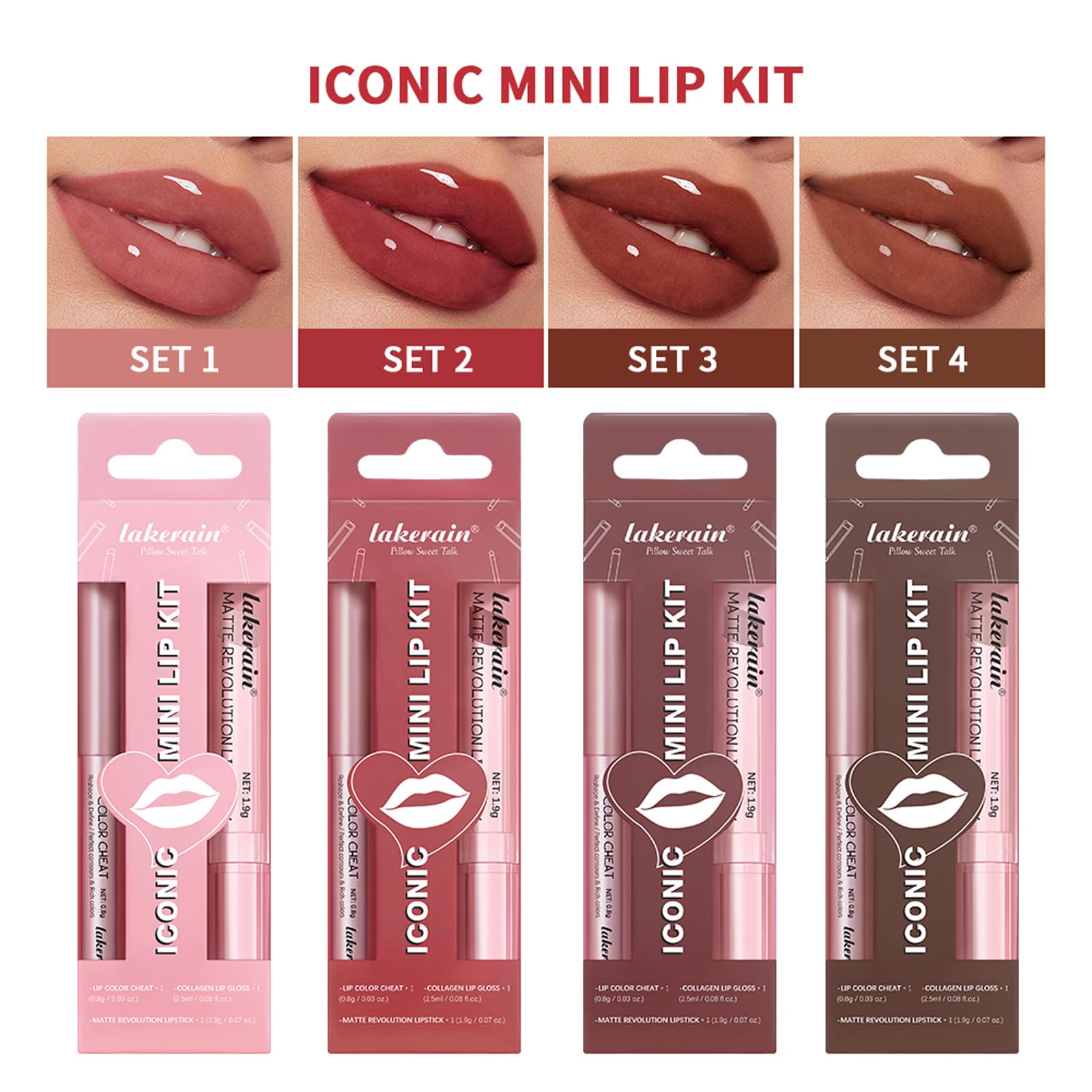 Amazon.com : 3PCS Lip Liner and Lipstick Combo Set - Matte Lip