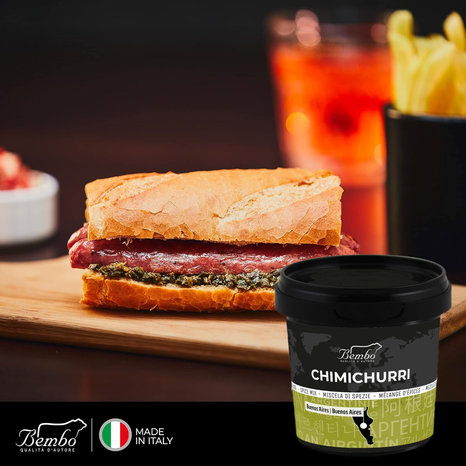 Chimichurri Rub Bembo 300 g - Per Asado, Maminha, Picanha, Pesce e Verdure – Porta il Tuo Barbecue ad un Nuovo Livello - La Miscela Regina del Churrasco - (Chimichurri 300 g)