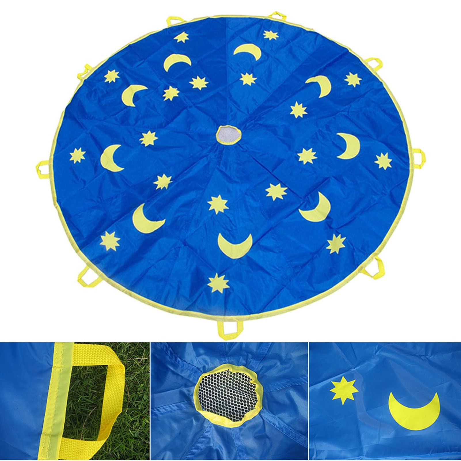 Parapluie Arc-en-Ciel de Sport en Plein air pour Enfants de 1,8 m Sac de Saut pour Enfants Parachute Ballute Parfait pour Nouer des Liens avec Les Enfants Améliorer