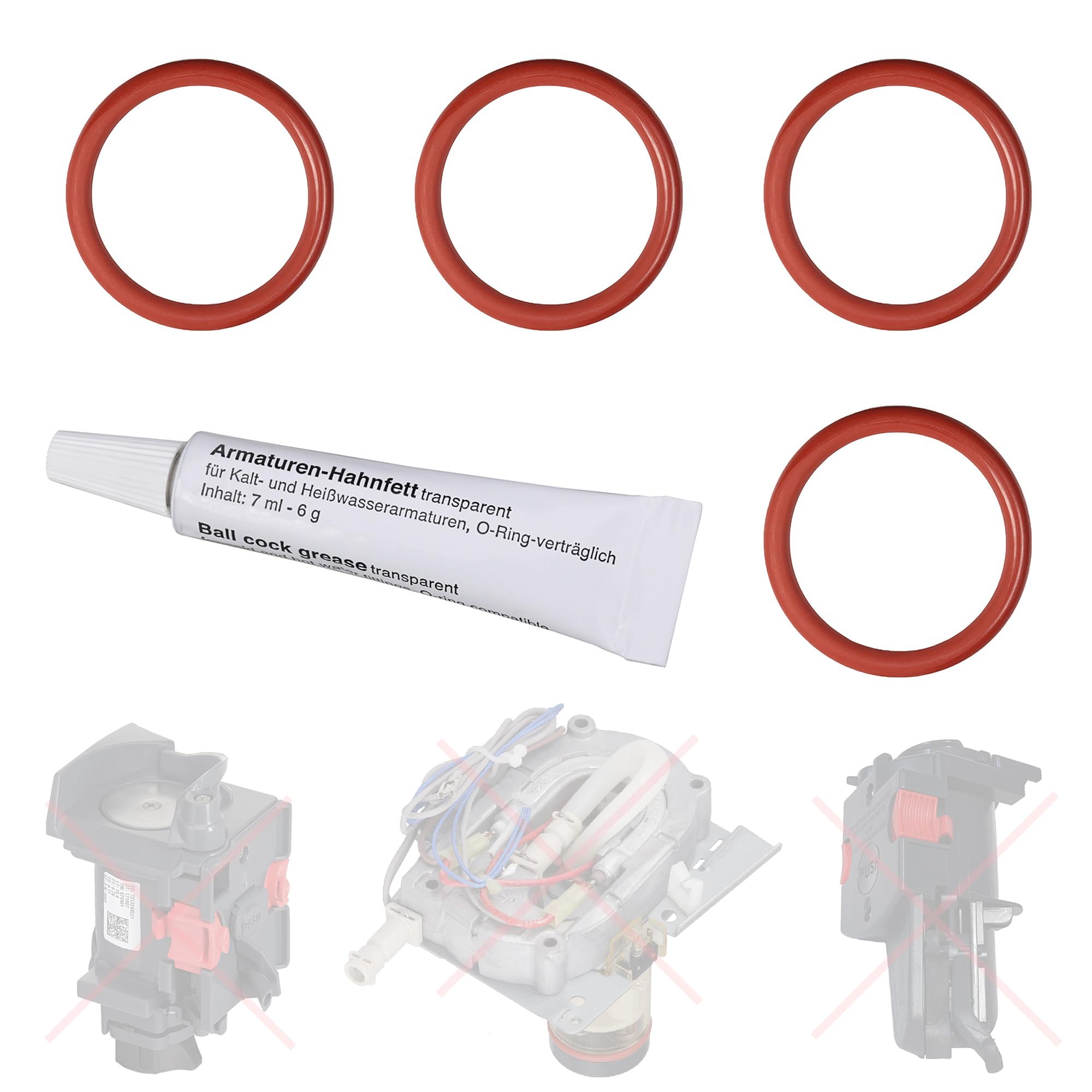 Kit Guarnizioni Per Macchine Caff&egrave; De'Longhi - 6 O-Ring Silicone Per Lattissima, Magnifica, Dinamica