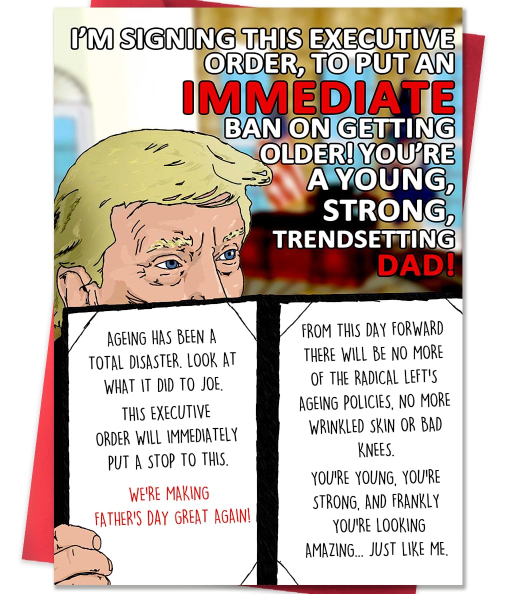 ACHICGIRL Funny Fathers Day Card for Dad Husband Grandpa, Humor Fathers Day Card Gifts from Daughter Son Wife, Best Dad's Gifts Ideas for Him Men