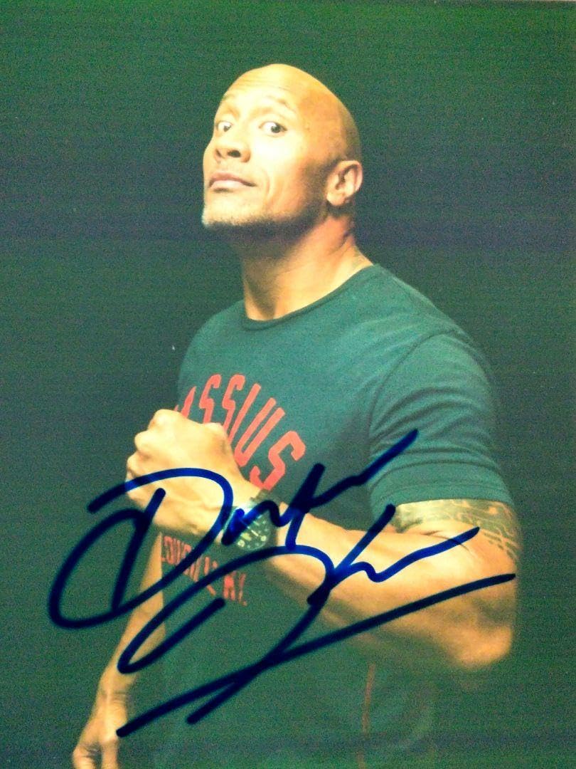 ドウェインジョンソンザロック直筆サイン色紙