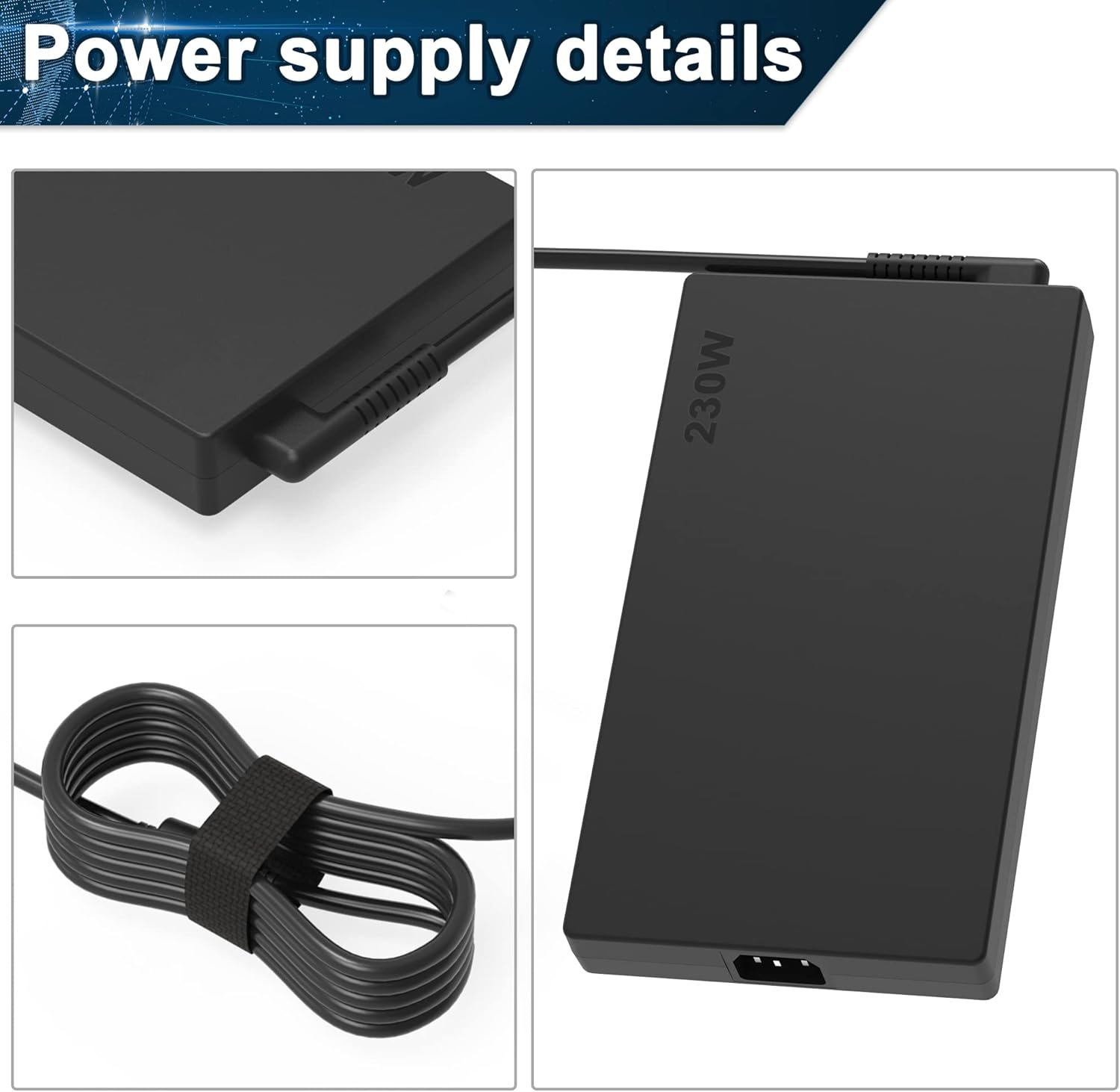 BULL-TECH 230W AC Adapter Replacement for Lenovo Legion 5 Charger，Ideapad Legion Y920 Y910 Y900 Y740 Y730 Y7000 Y545 Y540 Lenovo Thinkpad P73 P53 P72 P52 P71 P51 P70 P50 Yoga A940 4X20E75111