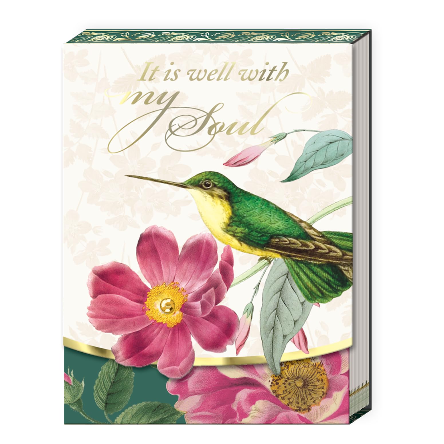 Punch Studio Flip-Top Notepad - Lotus Birds -9 Punch Studio Flip-Top Notepad - Lotus Birds -9