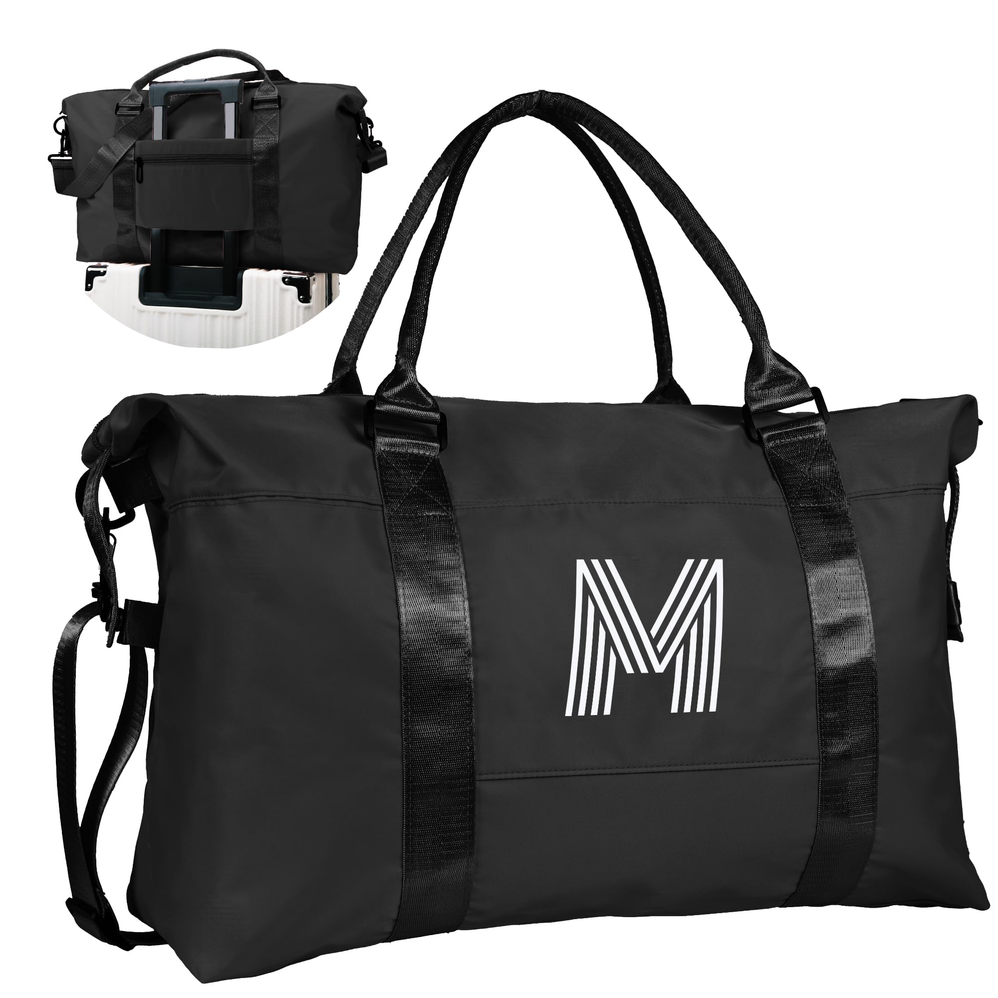 Vogewood Gifts for Daughter 10 11 12 13 14 15 16 17 18 Year Old, Initial Travel Duffel Bag, Personalized Weekender Bag, Teen Girl Birthday Gift Cute