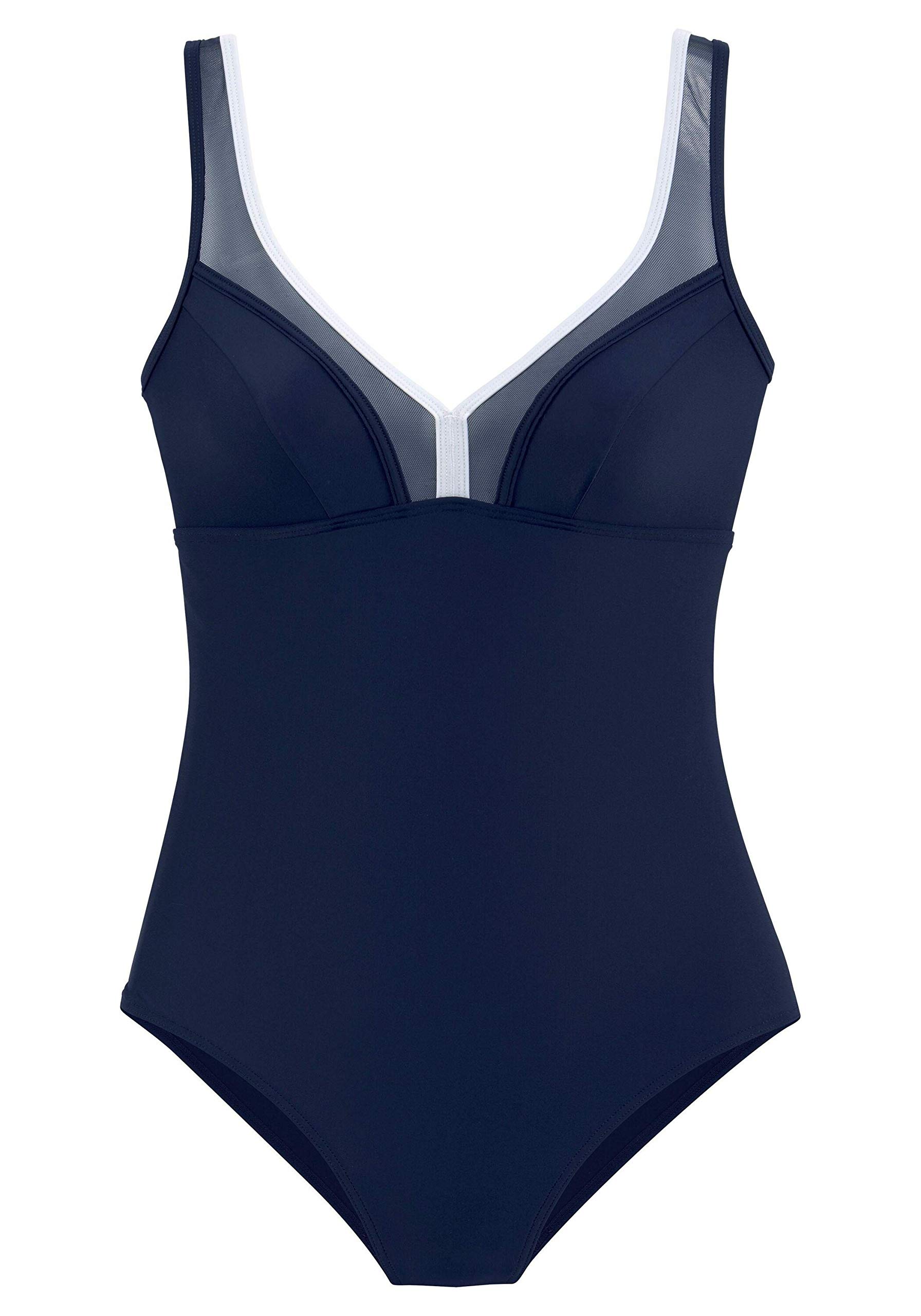 Badeanzug von LASCANA mit Mesh-Einsatz und Shaping-Effekt