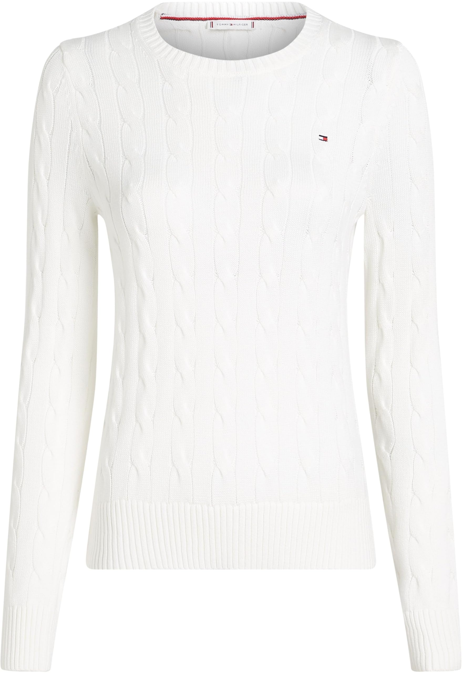 Tommy Hilfiger Jersey Mujer Co Cable con Cuello Redondo