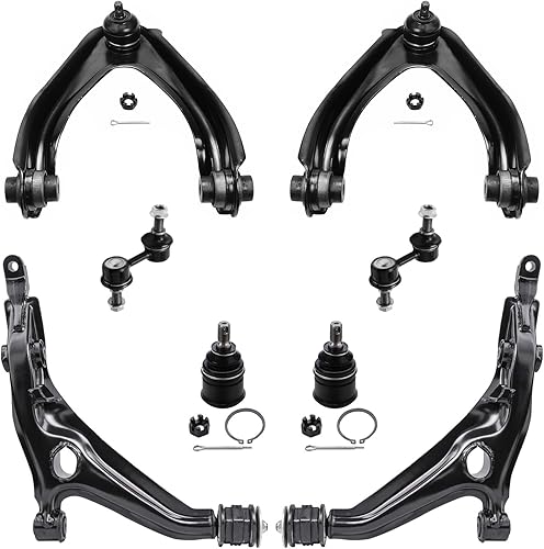 Miniatura 199 de Detroit Axle - Kit de suspensión frontal de 8 piezas para Chevy Aveo Aveo5 Pontiac G3 Wave Wave5 Suzuki Swift+ 2 brazos de control inferiores con