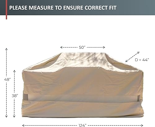 Miniatura 3 de Formosa Covers  Parrilla de isla de barbacoa de tejido apretado premium para todo tipo de clima, cubre hasta 124 pulgadas