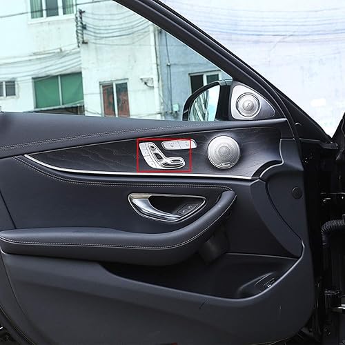 Miniatura 5 de YIWANG ABS negro brillante ajuste botón de ajuste de asiento accesorios para Mercedes Benz Clase E W213 E200 E300 GLC Clase C W205, 8PCs