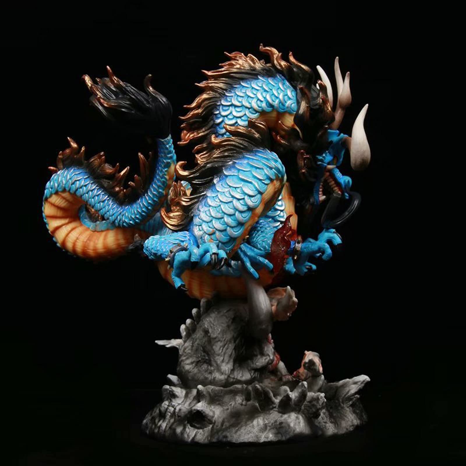 Statue Asie Figurine One Piece Kaido Le Dragon - PVC 22 Cm Avec Socle