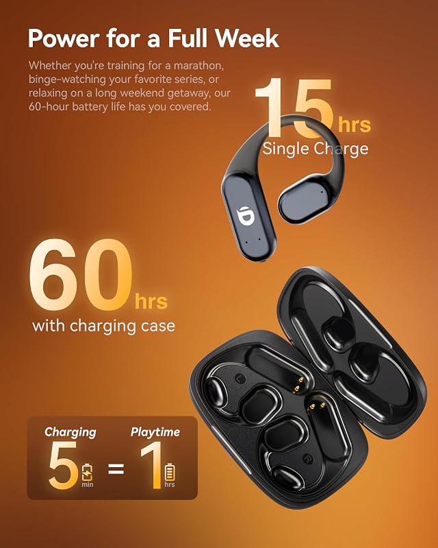 Yistao Gen 2 Bone Conduction, 60H IP68 Open Ear Headphones image 6
