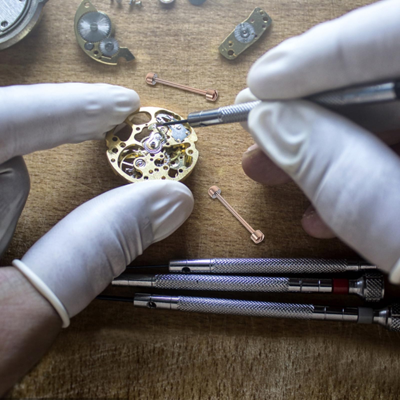 Cabilock Tige de Vis Facile à Installer Bracelet de Montre pour Acier Inoxydable Argenté Maintient la Boucle Connectée, Outil pour Horlogers et Bijoutiers