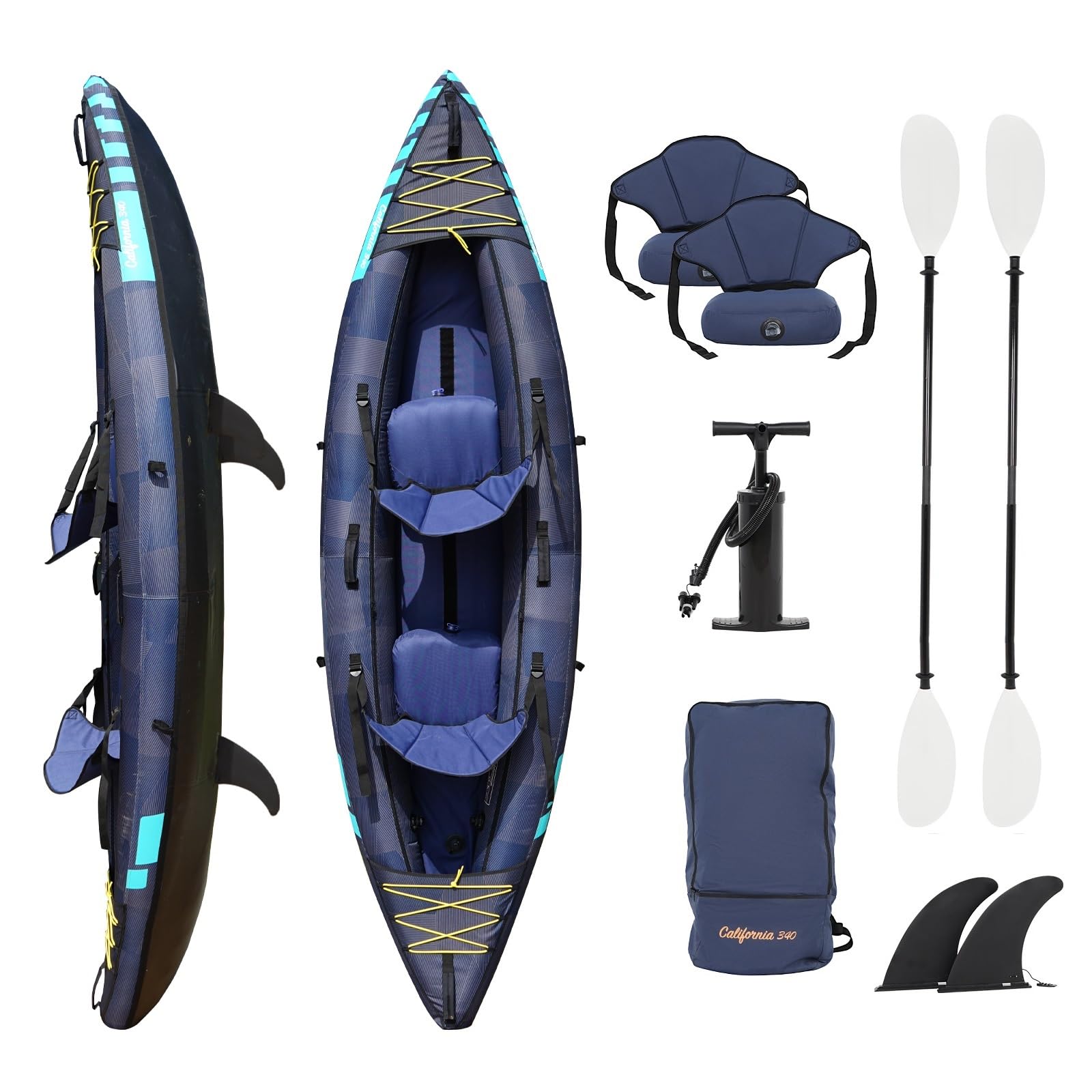 LINGVUM Inflatable Kayak, 2-Person Kayak