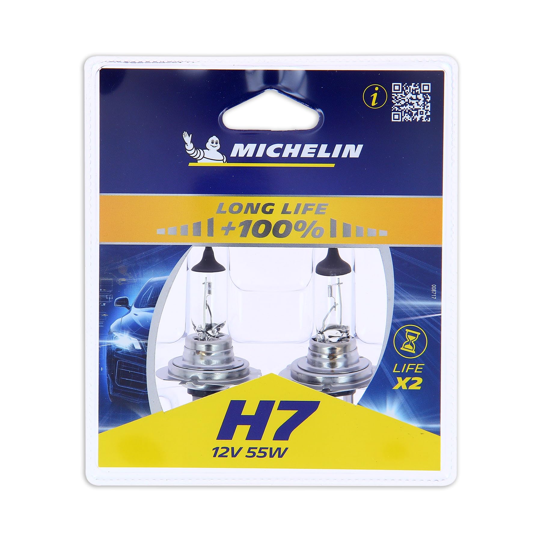 Michelin 008717 Life +100% 2 żarówki H7 12 V 55 W