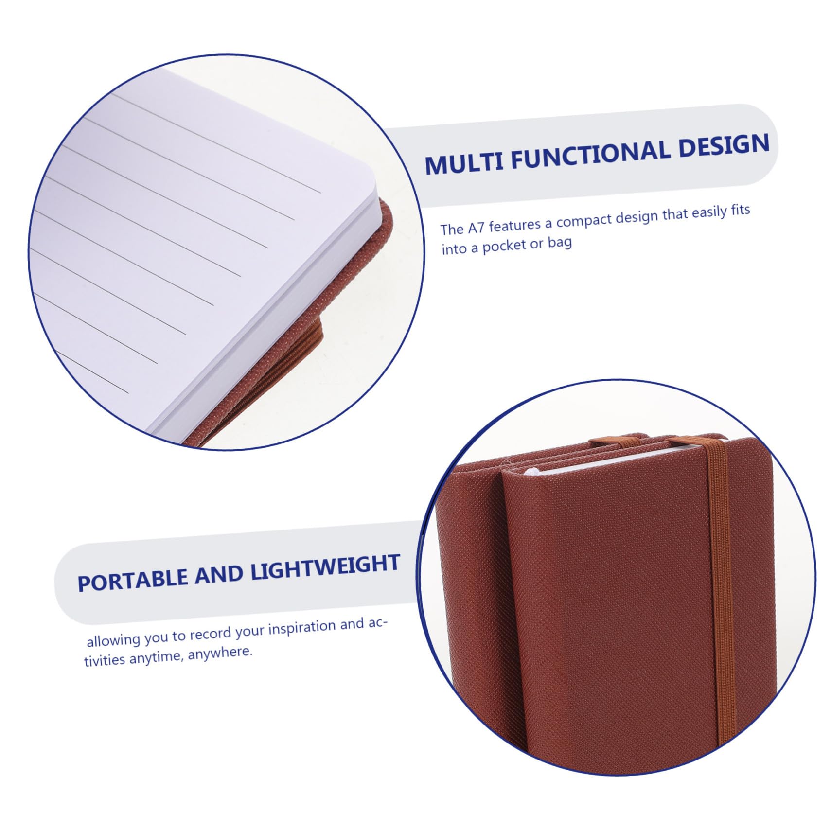 Gatuida Mini Bloc-notes de Poche A7, 10 Pièces, Couverture Rigide