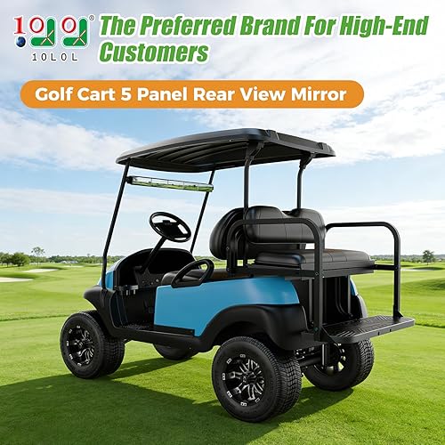 Miniatura 2 de 10L0L Universal Golf Cart 5 Panel Mirror for Yamaha EZGO Club Car, Eliminate Blind Spots Wide Angle Rear View Mirror