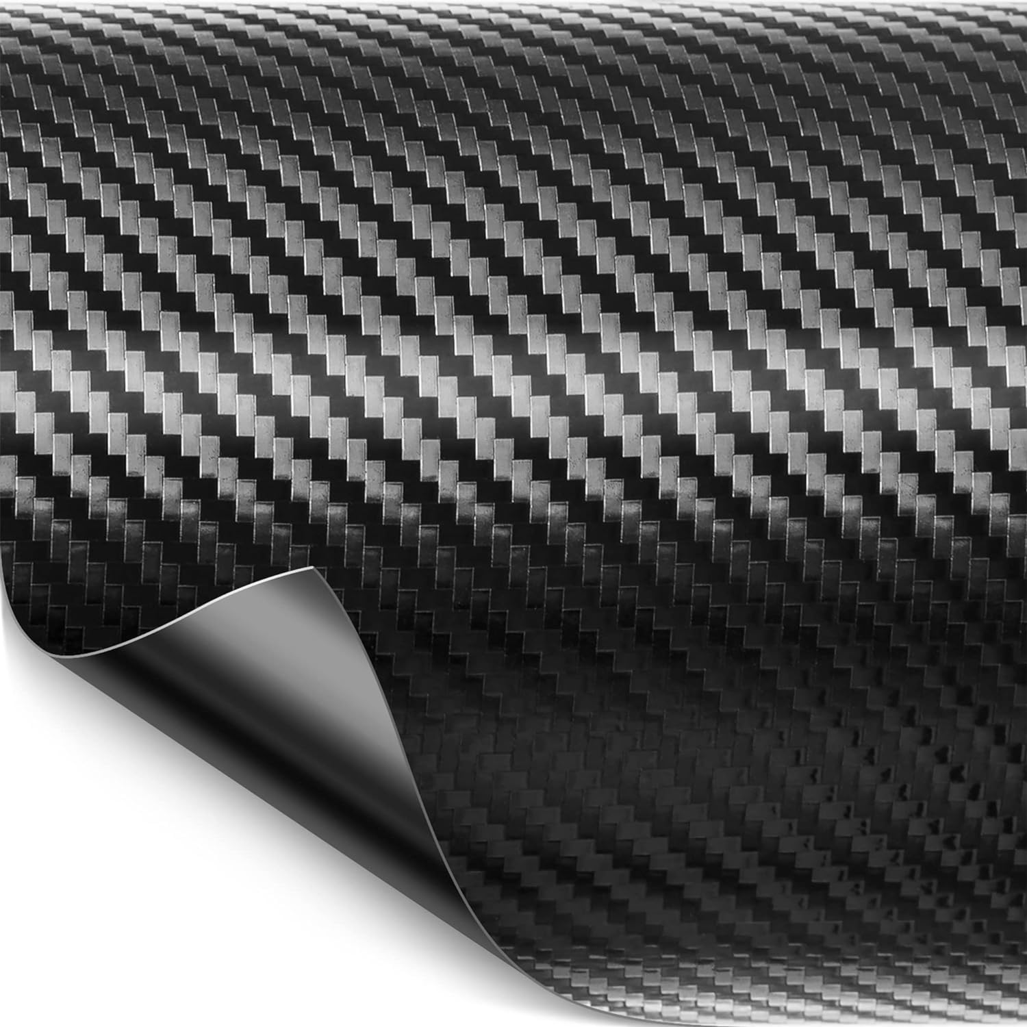 SUNBIRD Black Matte Car Wrap Vinyl Roll with Air Release DIY Styling Self Adhesive Motorbike Car Sticker Decal (12in x 3ft, Carbon 3D Vinyl)-image-31