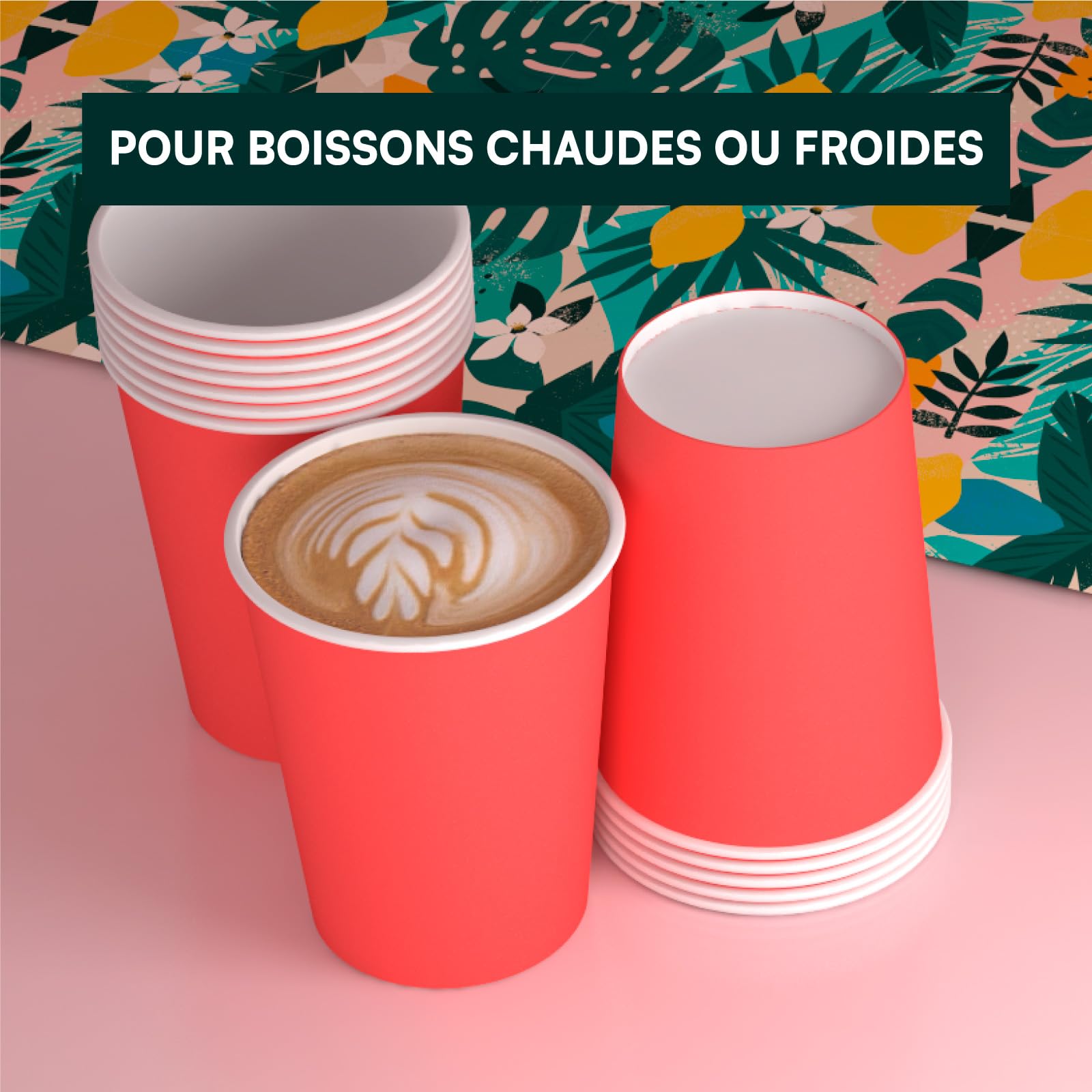100 Gobelets En Papier 200 Ml Écolos - Jetables, Biodégradables Et Fabriqués En Italie - Pour Boissons Chaudes Et Froides