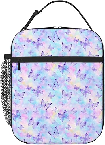 Miniatura 10 de Lonchera verde de los años 80 y 90 con aislamiento retro neón para mujeres y hombres, lonchera reutilizable a prueba de fugas con compartimento 80s