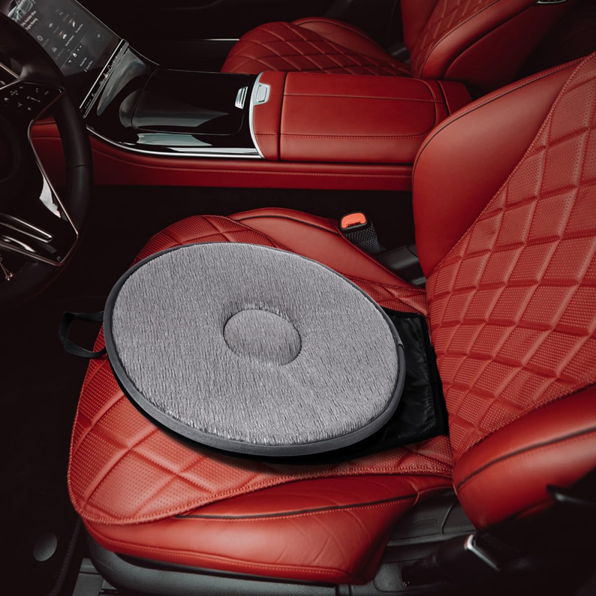 Drehbares Autositzkissen 360 Grad Rotierendes Sitzkissen 2 Stück aus Polyester und Eva mit Ergonomischem Komfort und Rutschfester Oberfläche für Autositz