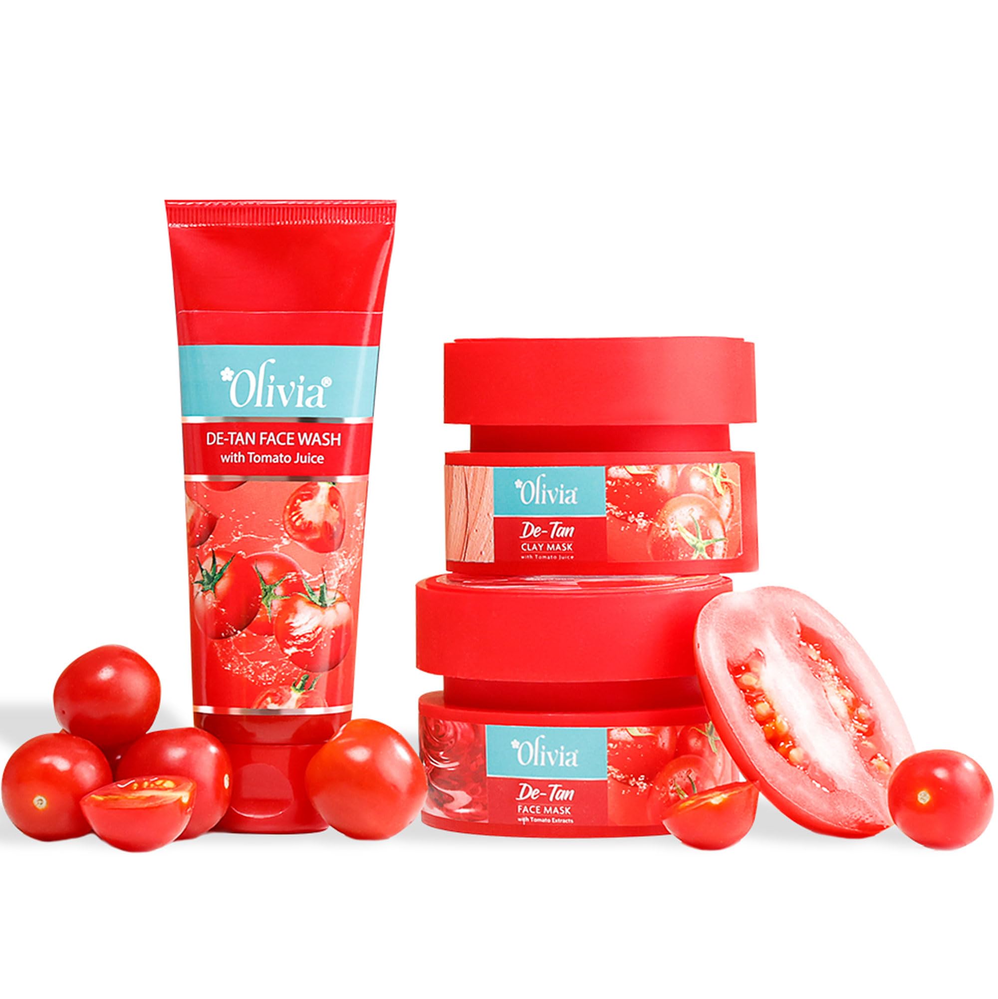 Olivia Tomato De-Tan Trio Skincare Combo | With Tomato