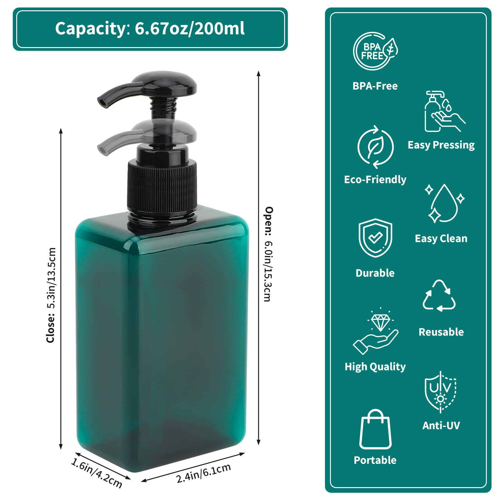 Pumpflasche 200 Ml Mit Metallverschluss – Für Nagellackentferner, Reiniger & Mehr