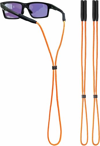 80Days Correa ajustable para gafas Retenedor de nylon para gafas y gafas de sol con agarres de silicona, ajuste seguro