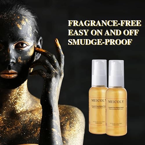 Miniatura 5 de MEICOLY Pintura corporal crema para la cara y el cuerpo, 2.1 onzas, a prueba de manchas, pintura facial de piel pálida, a base de agua, lavable,