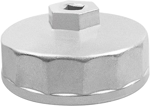 Llave de filtro de aceite de 2.913in y 14 fluidos, herramienta de extracción de tapa de filtro de aceite compatible con Mercedes Benz VW Audi