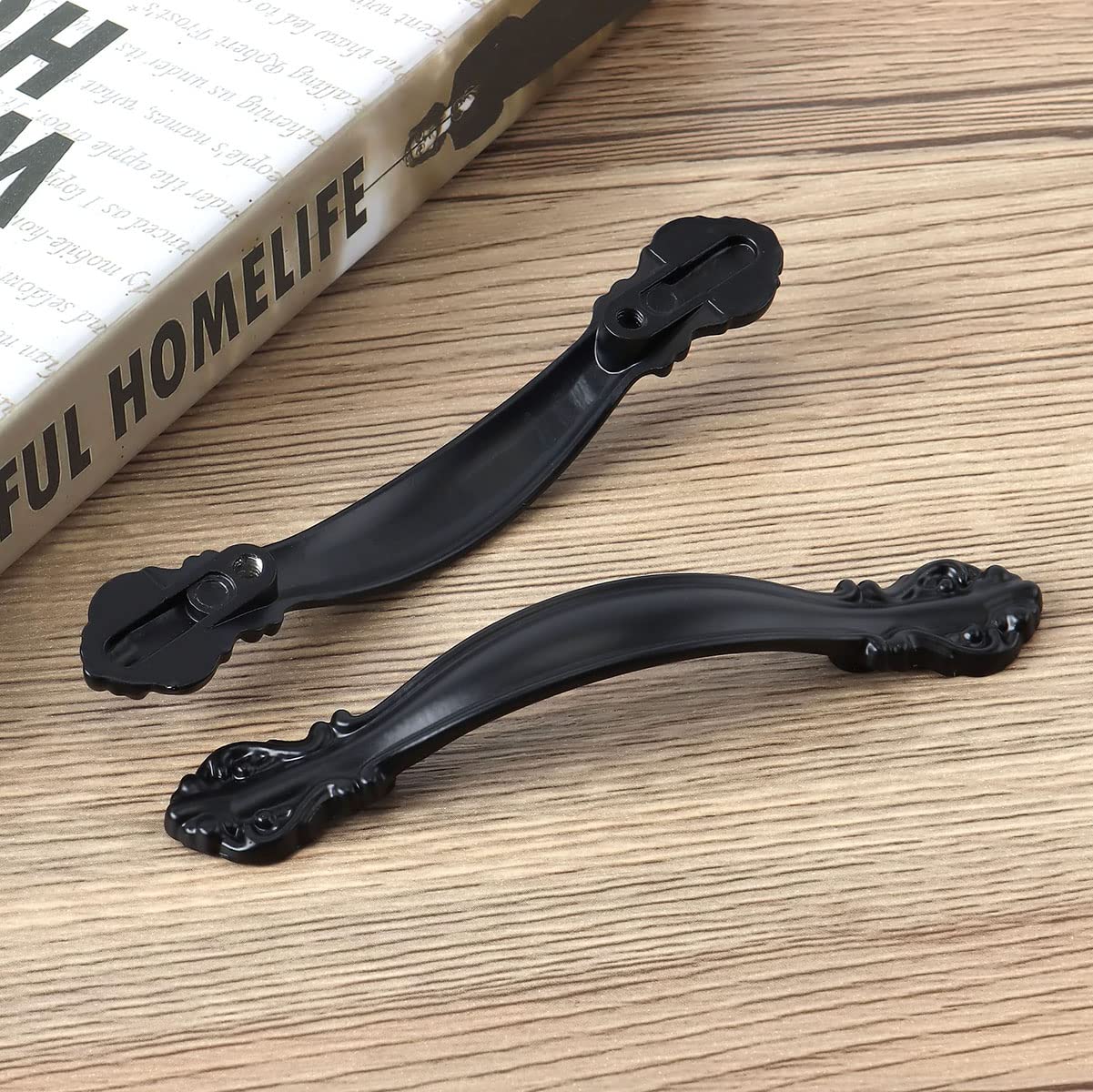10-Pack 2.5'' Hole Center Cabinet Handles - Matte Black Stainless Steel Drawer Pulls With Screws & Screwdriver (4.44'' Total Length)
