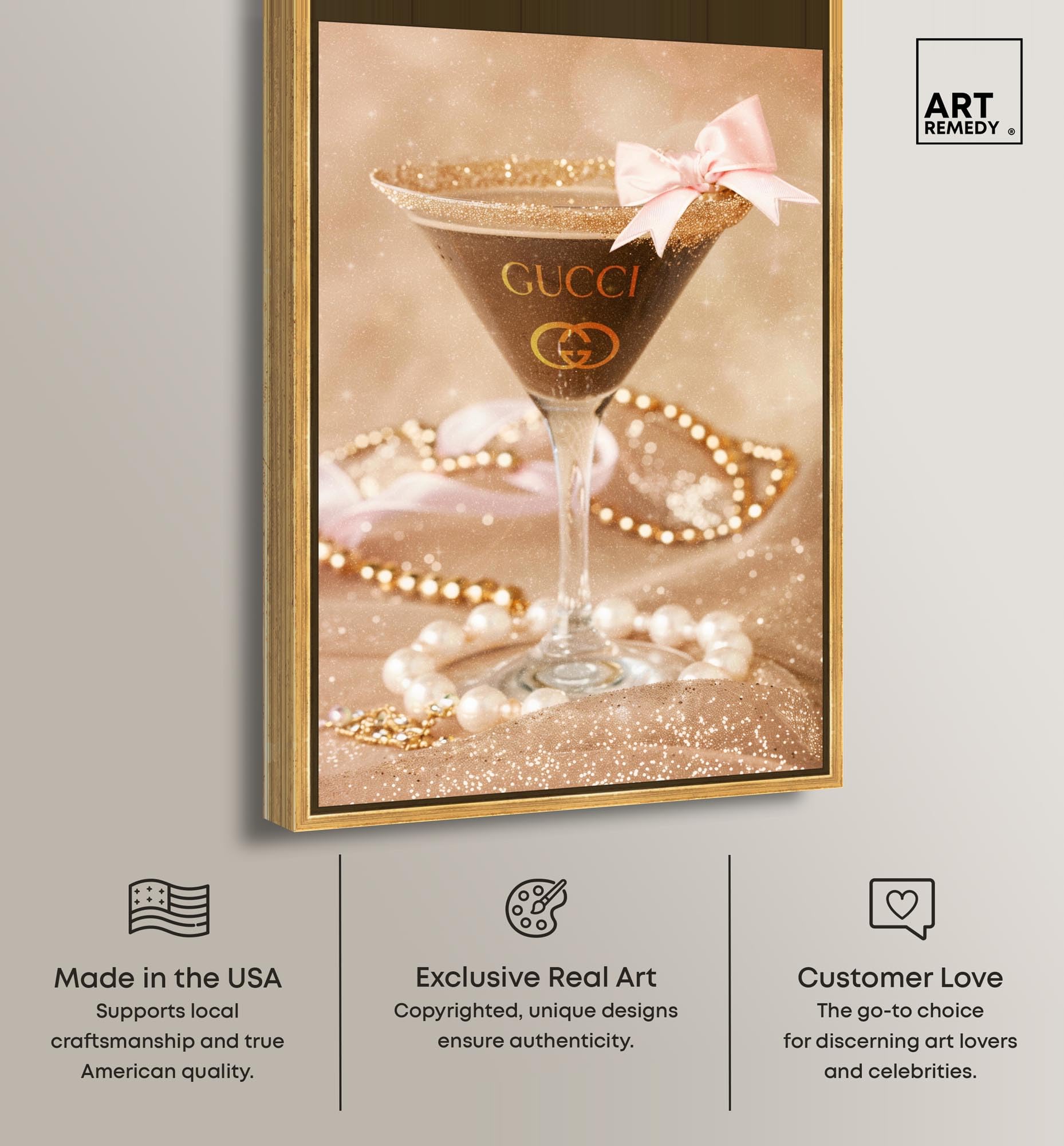 Oliver Gal 正規品　Tiffany GUCCI カクテルアート Amazon.com: Art Remedy Fashion Art Canvas, 16
