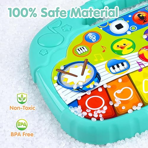 Miniatura 4 de PLAY Juguetes musicales para bebés  Teclado de juguete para niños pequeños, piano y batería para bebés, piano infantil con sonido de animales,