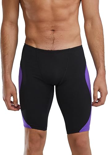 TYR - Men's Vanguard Splice Durafast Elite Jammer, Black/Purple, 38