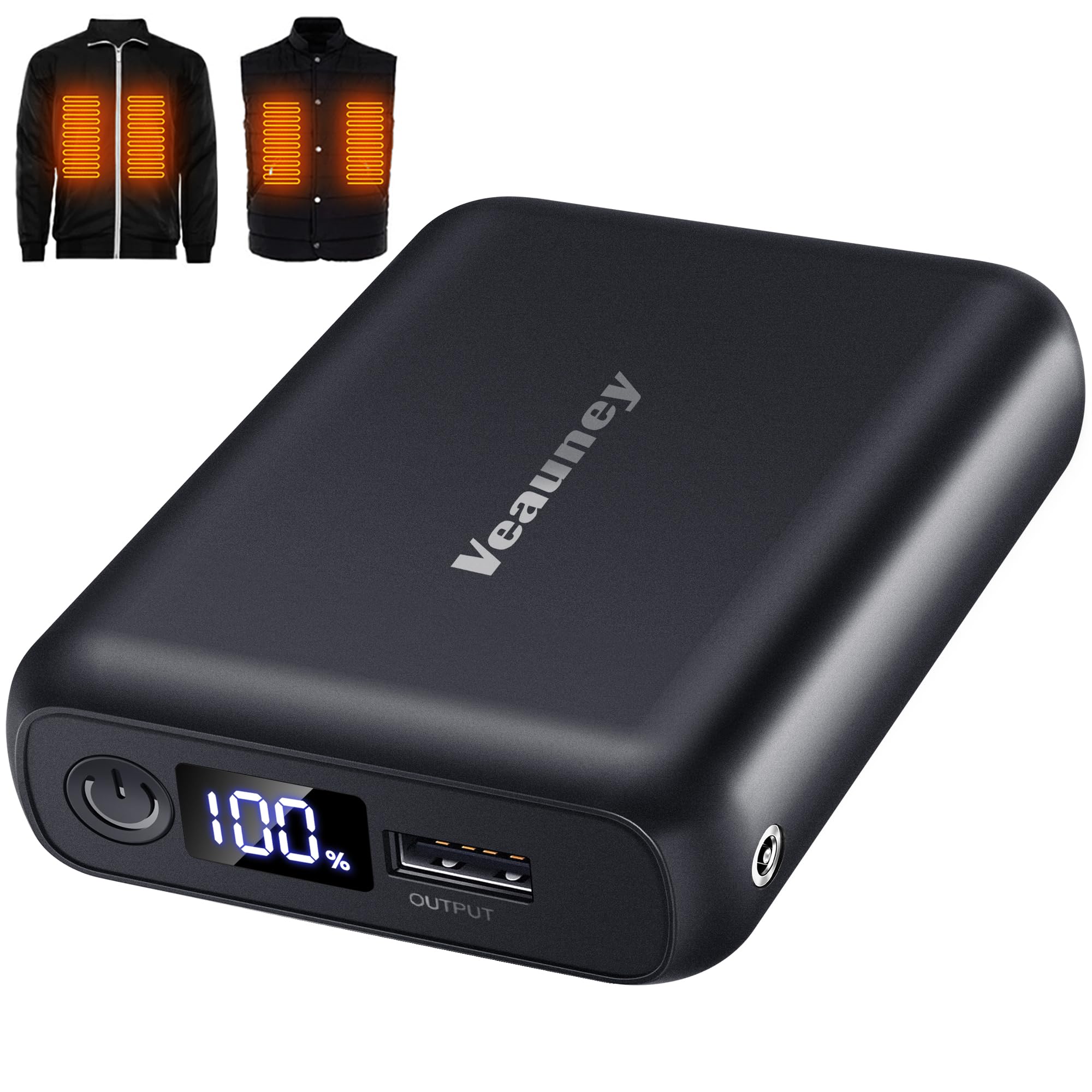 18400mAh Heated Vest Battery Pack Compatible with ORORO and Venustas, 7.4V Battery Pack for Heated Vest, with LED Display Portable Power Bank for Heated Vest, Jacket, Pant(No for 5V Heated Device)