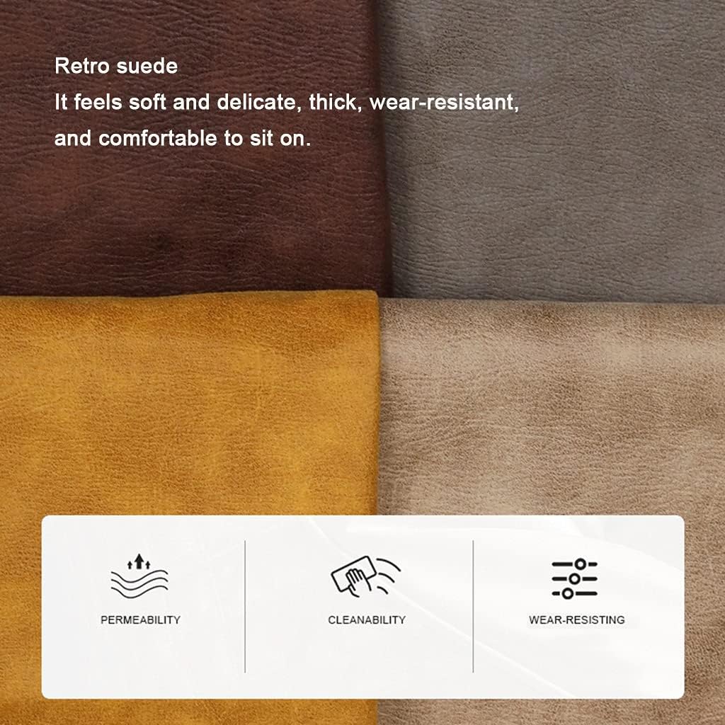 Pouf Ottoman Suede Pouf Floor Ottoman Footstool Square Rectangular Poufs Bean Bag Floor Cushion Sofa Stool for Living Room (Color : Beige, Size : 45 * 45 * 30cm)