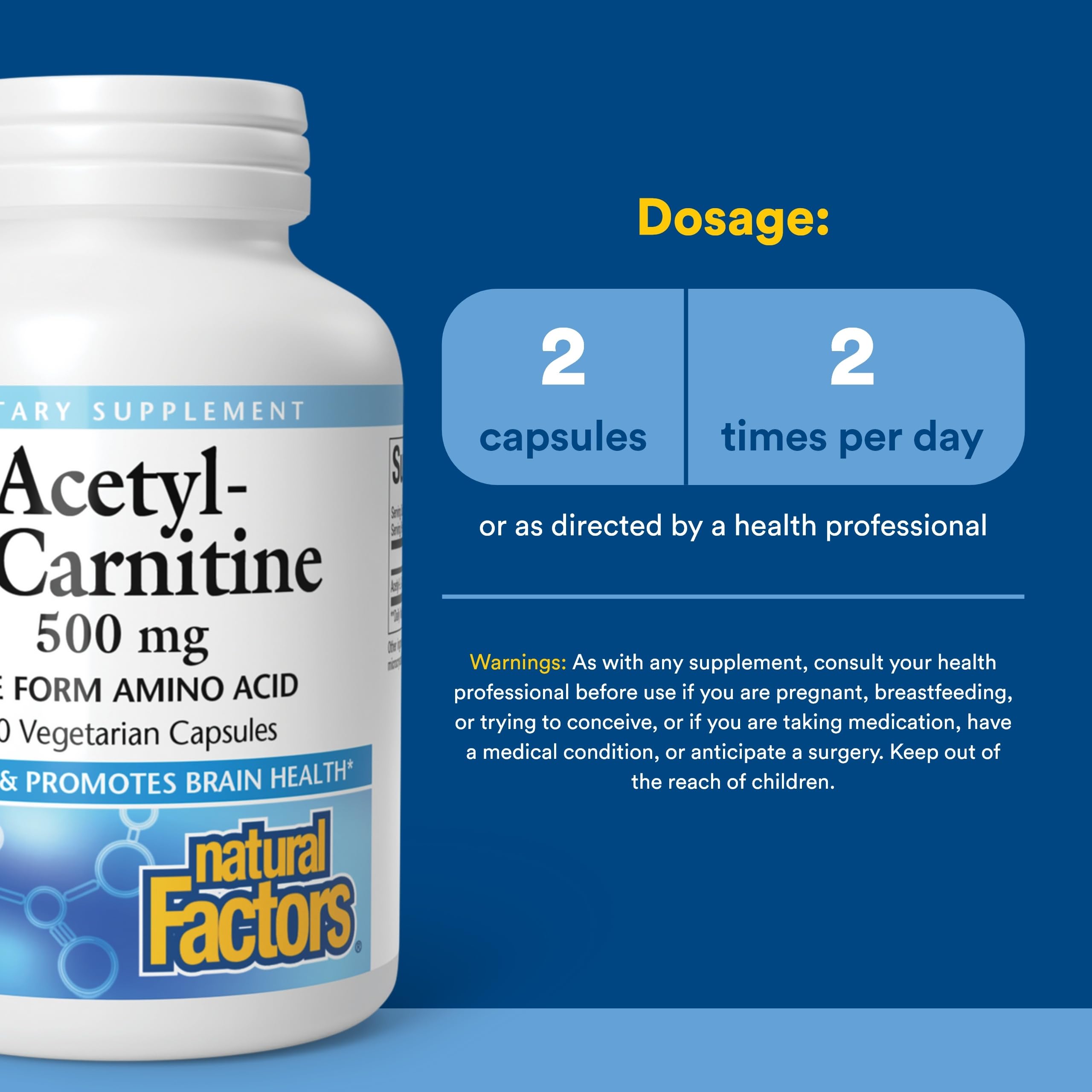 acetyl l carnitine time of day ACETYL L-CARNITINE 500 mg main image 0