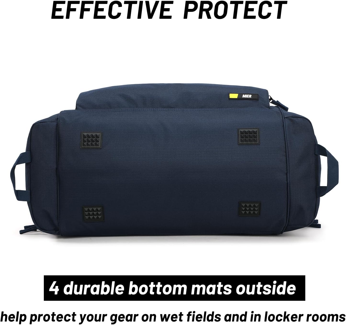 MIER Large Gym Bag for Men Sports Duffle Bag with Shoe Compartment 60L Lightweight Duffel Bags for Workout Fitness Travel, Blue - Image 4