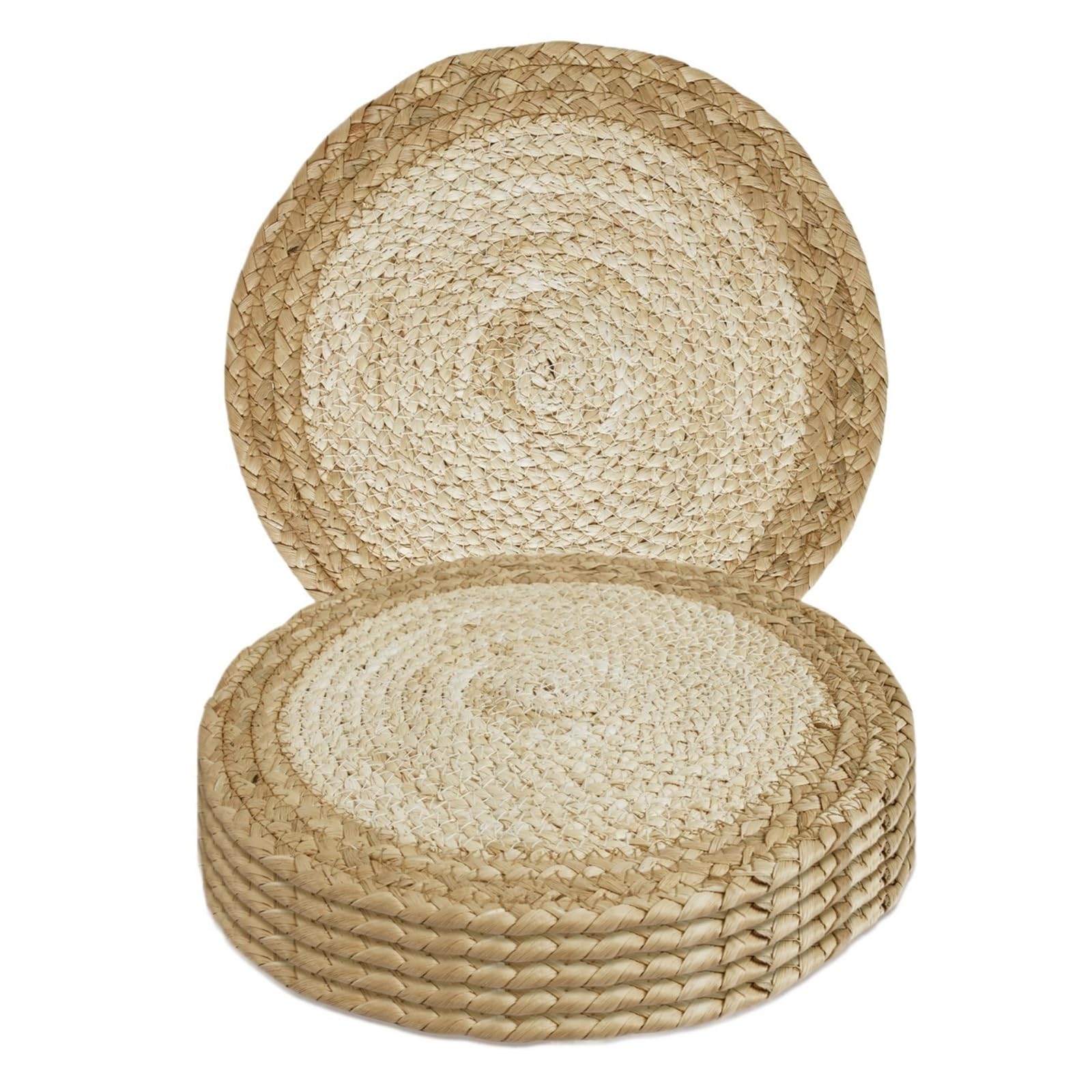 Wzptlkibad 6Pc A Round Rattan Placemat 30Cm Wicker Pot Mat