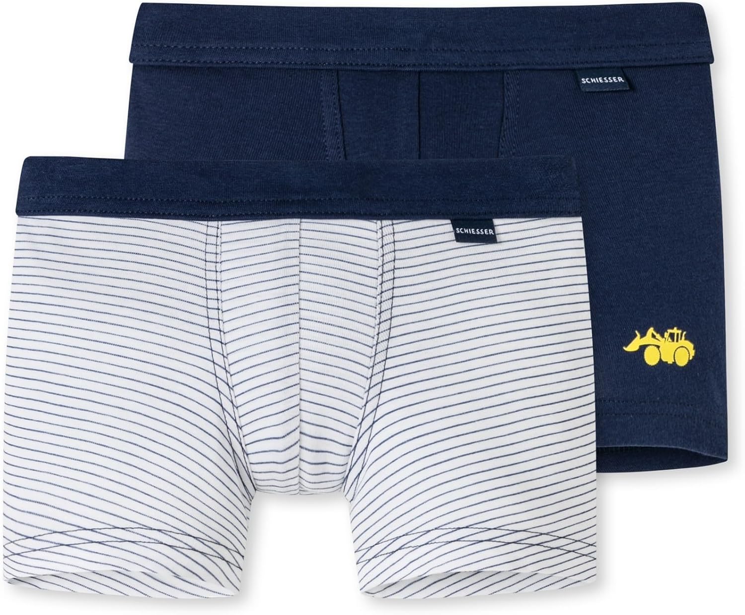 Schiesser Boys Jungen Shorts mit Weichem Bündchen 2 Pack Boxer Shorts